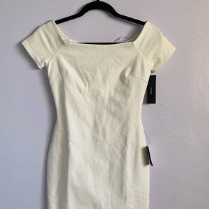 Lulu’s•Me Oh My White Off-The-Shoulder Dress